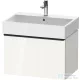 Duravit D-NEO 68,4x44,2 cm-es, 1 fiókos alsószekrény fekete fogantyúval 235070 mosdóhoz, fényes fehér DE42720BD220000