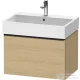Duravit D-NEO 68,4x44,2 cm-es, 1 fiókos alsószekrény fekete fogantyúval 235070 mosdóhoz, natúr tölgy DE42720BD300000
