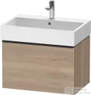 Duravit D-NEO 68,4x44,2 cm-es, 1 fiókos alsószekrény fekete fogantyúval 235070 mosdóhoz, márványos tölgy DE42720BD550000