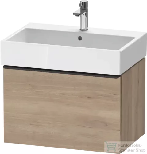 Duravit D-NEO 68,4x44,2 cm-es, 1 fiókos alsószekrény fekete fogantyúval 235070 mosdóhoz, márványos tölgy DE42720BD550000