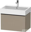 Duravit D-NEO 68,4x44,2 cm-es, 1 fiókos alsószekrény fekete fogantyúval 235070 mosdóhoz, matt len DE42720BD750000
