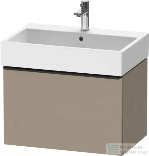 Duravit D-NEO 68,4x44,2 cm-es, 1 fiókos alsószekrény fekete fogantyúval 235070 mosdóhoz, matt len DE42720BD750000