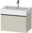 Duravit D-NEO 68,4x44,2 cm-es, 1 fiókos alsószekrény fekete fogantyúval 235070 mosdóhoz, matt taupe DE42720BD910000
