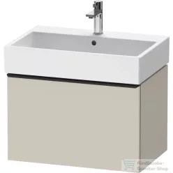   Duravit D-NEO 68,4x44,2 cm-es, 1 fiókos alsószekrény fekete fogantyúval 235070 mosdóhoz, matt taupe DE42720BD910000