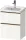 Duravit D-NEO 48,4x37,2 cm-es, 2 fiókos fali szekrény szálcsiszolt bronz fogantyúval 074250XXX mosdóhoz, fényes fehér DE4350004220000