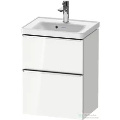   Duravit D-NEO 48,4x37,2 cm-es, 2 fiókos fali szekrény króm fogantyúval 074250XXX mosdóhoz, fényes fehér DE4350010220000