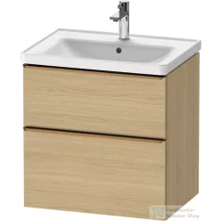   Duravit D-NEO 63,4x45,2 cm-es, 2 fiókos alsószekrény csiszolt bronz színű fogantyúval, mosdó és csaptelep nélkül, natúr tölgy DE4354004300000