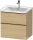 Duravit D-NEO 63,4x45,2 cm-es, 2 fiókos alsószekrény csiszolt bronz színű fogantyúval, mosdó és csaptelep nélkül, natúr tölgy DE4354004300000