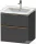Duravit D-NEO 63,4x45,2 cm-es, 2 fiókos alsószekrény csiszolt bronz színű fogantyúval, mosdó és csaptelep nélkül, matt grafit DE4354004490000