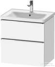 Duravit D-NEO 63,4x45,2 cm-es, 2 fiókos alsószekrény króm színű fogantyúval, mosdó és csaptelep nélkül, matt fehér DE4354010180000