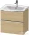 Duravit D-NEO 63,4x45,2 cm-es, 2 fiókos alsószekrény króm színű fogantyúval, mosdó és csaptelep nélkül, natúr tölgy DE4354010300000