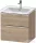 Duravit D-NEO 63,4x45,2 cm-es, 2 fiókos alsószekrény króm színű fogantyúval, mosdó és csaptelep nélkül, márványos tölgy DE4354010550000