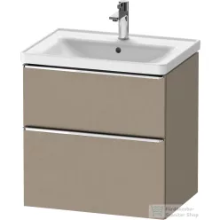   Duravit D-NEO 63,4x45,2 cm-es, 2 fiókos alsószekrény króm színű fogantyúval, mosdó és csaptelep nélkül, matt len DE4354010750000