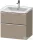 Duravit D-NEO 63,4x45,2 cm-es, 2 fiókos alsószekrény króm színű fogantyúval, mosdó és csaptelep nélkül, matt len DE4354010750000