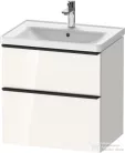 Duravit D-NEO 634x452 mm-es 2 fiókos függesztett szekrény 236765XXX mosdóhoz,White High Gloss Decor DE435402222