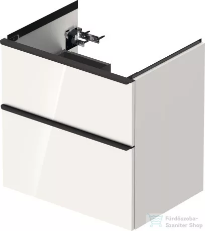 Duravit D-NEO 634x452 mm-es 2 fiókos függesztett szekrény 236765XXX mosdóhoz,White High Gloss Decor DE435402222