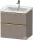 Duravit D-NEO 63,4x45,2 cm-es, 2 fiókos alsószekrény polírozott arany színű fogantyúval, mosdó és csaptelep nélkül, matt bazalt DE4354034430000
