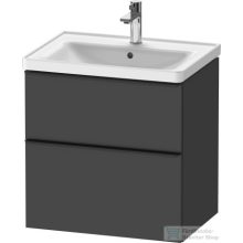   Duravit D-NEO 634x452 mm-es 2 fiókos függesztett szekrény 236765XXX mosdóhoz,Graphite Matt Decor DE435404949