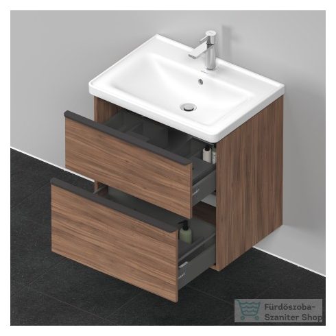Duravit D-NEO 634x452 mm-es 2 fiókos függesztett szekrény 236765XXX mosdóhoz,Natural Walnut Decor DE435407979