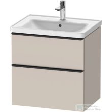   Duravit D-NEO 634x452 mm-es 2 fiókos függesztett szekrény 236765XXX mosdóhoz,Taupe Matt Decor DE435409191