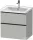 Duravit D-NEO 63,4x45,2 cm-es, 2 fiókos alsószekrény fekete színű fogantyúval, mosdó és csaptelep nélkül, matt betonszürke DE43540BD070000