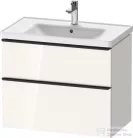Duravit D-NEO 634x452 mm-es 2 fiókos függesztett szekrény 236780XXX mosdóhoz,White High Gloss Decor DE435502222