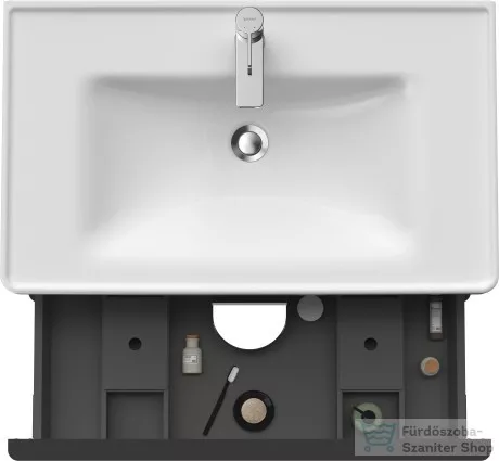 Duravit D-NEO 634x452 mm-es 2 fiókos függesztett szekrény 236780XXX mosdóhoz,White High Gloss Decor DE435502222