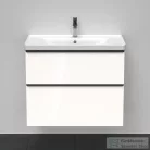 Duravit D-NEO 634x452 mm-es 2 fiókos függesztett szekrény 236780XXX mosdóhoz,White High Gloss Decor DE435502222