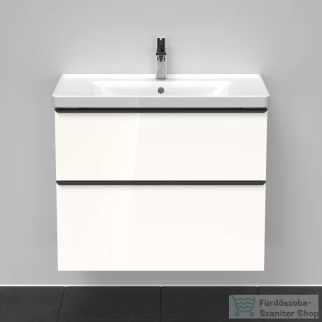 Duravit D-NEO 634x452 mm-es 2 fiókos függesztett szekrény 236780XXX mosdóhoz,White High Gloss Decor DE435502222