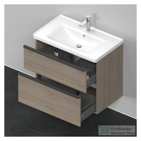 Duravit D-NEO 634x452 mm-es 2 fiókos függesztett szekrény 236780XXX mosdóhoz,Oak Terra DE435503535