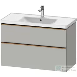   Duravit D-NEO 98,4x45,2 cm-es, 2 fiókos alsószekrény szálcsiszolt bronz fogantyúval 236710 mosdóhoz, matt betonszürke DE4356004070000