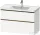 Duravit D-NEO 98,4x45,2 cm-es, 2 fiókos alsószekrény szálcsiszolt bronz fogantyúval 236710 mosdóhoz, matt fehér DE4356004180000