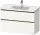 Duravit D-NEO 98,4x45,2 cm-es, 2 fiókos alsószekrény szálcsiszolt bronz fogantyúval 236710 mosdóhoz, fényes fehér DE4356004220000