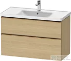 Duravit D-NEO 98,4x45,2 cm-es, 2 fiókos alsószekrény szálcsiszolt bronz fogantyúval 236710 mosdóhoz, natúr tölgy DE4356004300000