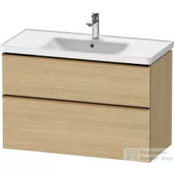   Duravit D-NEO 98,4x45,2 cm-es, 2 fiókos alsószekrény szálcsiszolt bronz fogantyúval 236710 mosdóhoz, natúr tölgy DE4356004300000