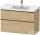 Duravit D-NEO 98,4x45,2 cm-es, 2 fiókos alsószekrény szálcsiszolt bronz fogantyúval 236710 mosdóhoz, natúr tölgy DE4356004300000