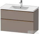 Duravit D-NEO 98,4x45,2 cm-es, 2 fiókos alsószekrény szálcsiszolt bronz fogantyúval 236710 mosdóhoz, matt bazalt DE4356004430000