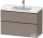 Duravit D-NEO 98,4x45,2 cm-es, 2 fiókos alsószekrény szálcsiszolt bronz fogantyúval 236710 mosdóhoz, matt bazalt DE4356004430000