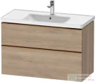 Duravit D-NEO 98,4x45,2 cm-es, 2 fiókos alsószekrény szálcsiszolt bronz fogantyúval 236710 mosdóhoz, márványos tölgy DE4356004550000