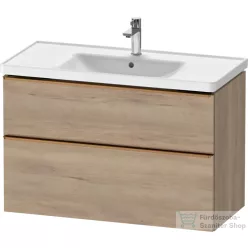   Duravit D-NEO 98,4x45,2 cm-es, 2 fiókos alsószekrény szálcsiszolt bronz fogantyúval 236710 mosdóhoz, márványos tölgy DE4356004550000