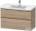 Duravit D-NEO 98,4x45,2 cm-es, 2 fiókos alsószekrény szálcsiszolt bronz fogantyúval 236710 mosdóhoz, márványos tölgy DE4356004550000