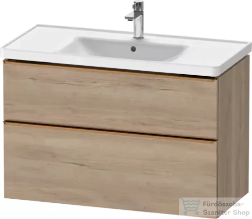 Duravit D-NEO 98,4x45,2 cm-es, 2 fiókos alsószekrény szálcsiszolt bronz fogantyúval 236710 mosdóhoz, márványos tölgy DE4356004550000