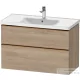 Duravit D-NEO 98,4x45,2 cm-es, 2 fiókos alsószekrény szálcsiszolt bronz fogantyúval 236710 mosdóhoz, márványos tölgy DE4356004550000