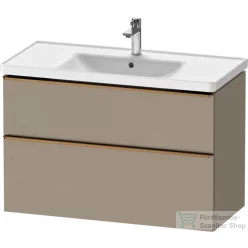   Duravit D-NEO 98,4x45,2 cm-es, 2 fiókos alsószekrény szálcsiszolt bronz fogantyúval 236710 mosdóhoz, matt len DE4356004750000