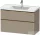 Duravit D-NEO 98,4x45,2 cm-es, 2 fiókos alsószekrény szálcsiszolt bronz fogantyúval 236710 mosdóhoz, matt len DE4356004750000
