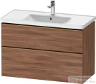 Duravit D-NEO 98,4x45,2 cm-es, 2 fiókos alsószekrény szálcsiszolt bronz fogantyúval 236710 mosdóhoz, matt dió DE4356004790000