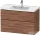 Duravit D-NEO 98,4x45,2 cm-es, 2 fiókos alsószekrény szálcsiszolt bronz fogantyúval 236710 mosdóhoz, matt dió DE4356004790000