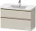 Duravit D-NEO 98,4x45,2 cm-es, 2 fiókos alsószekrény szálcsiszolt bronz fogantyúval 236710 mosdóhoz, matt taupe DE4356004910000