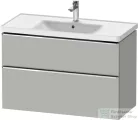 Duravit D-NEO 98,4x45,2 cm-es, 2 fiókos alsószekrény króm fogantyúval 236710 mosdóhoz, matt betonszürke DE4356010070000