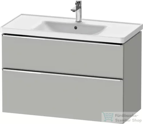 Duravit D-NEO 98,4x45,2 cm-es, 2 fiókos alsószekrény króm fogantyúval 236710 mosdóhoz, matt betonszürke DE4356010070000